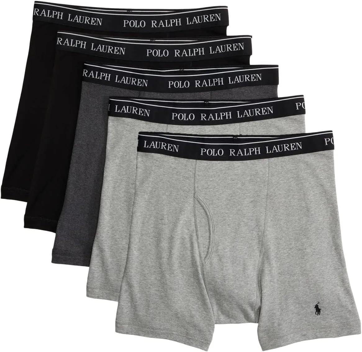 Polo Ralph Lauren Men's Classic Fit Cotton Boxer Briefs 5 Pack