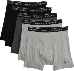 Polo Ralph Lauren Men's Classic Fit Cotton Boxer Briefs 5 Pack