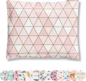 Poly Mailers 12.5x15 50 Pack | Self-Sealing Shipping Bags Envelopes for Small Business | Waterproof Durable Packaging | Rosé | Pink Gold | à la mode Mailers