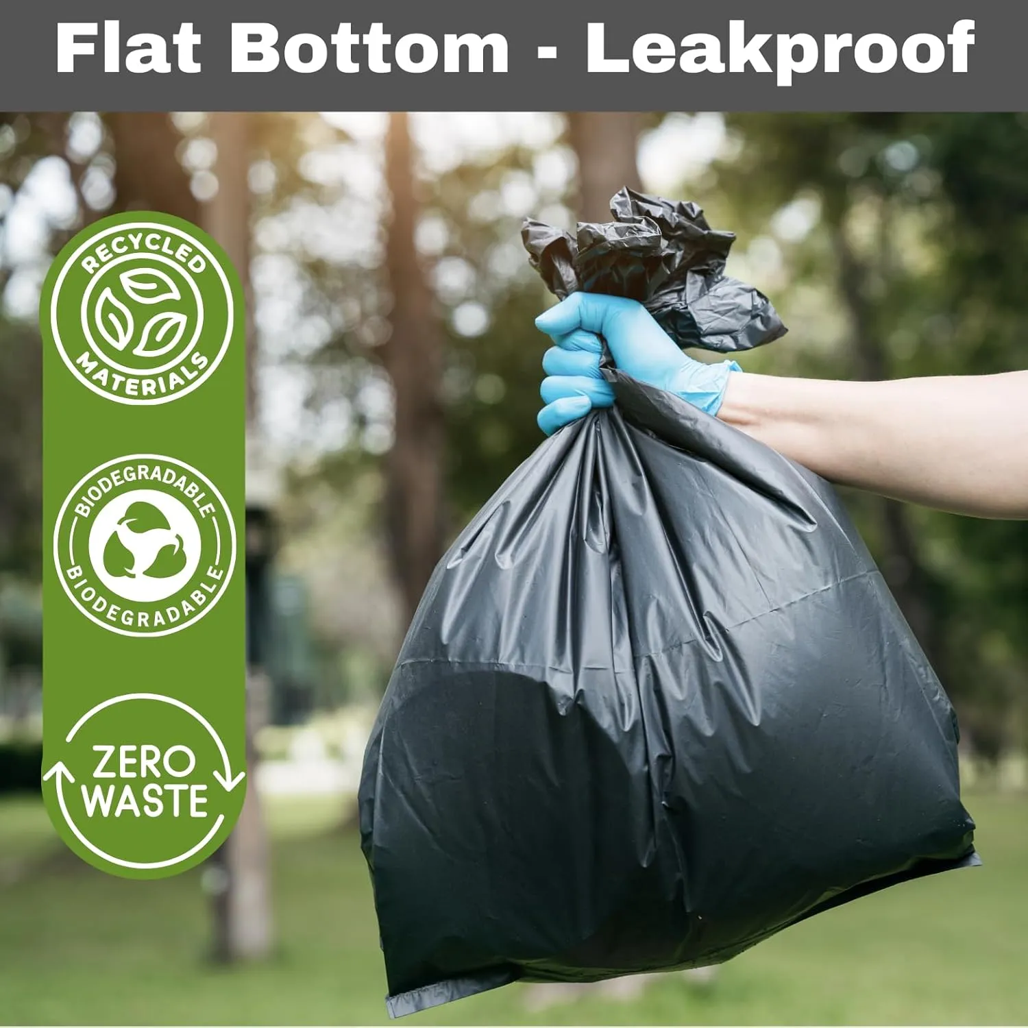 Portable Camping Toilet Waste Bags (60 Bags, 3 Rolls) 8 Gallon Black Can Liner for Travel, Camping and Outdoor Getaways (60 ct.)