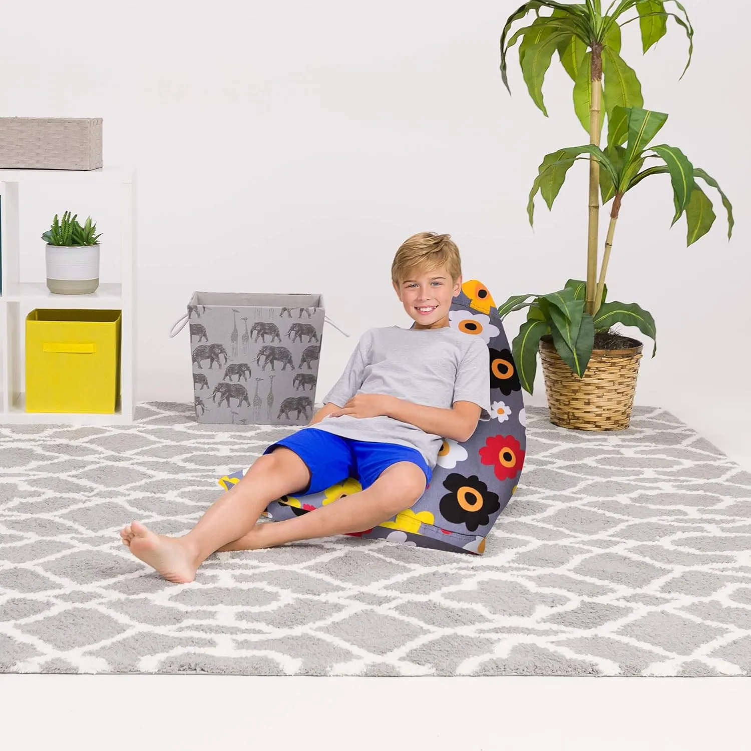Posh Creations Bean Bag Chair for Kids and Teens -Twist Chair Medium 100L Size