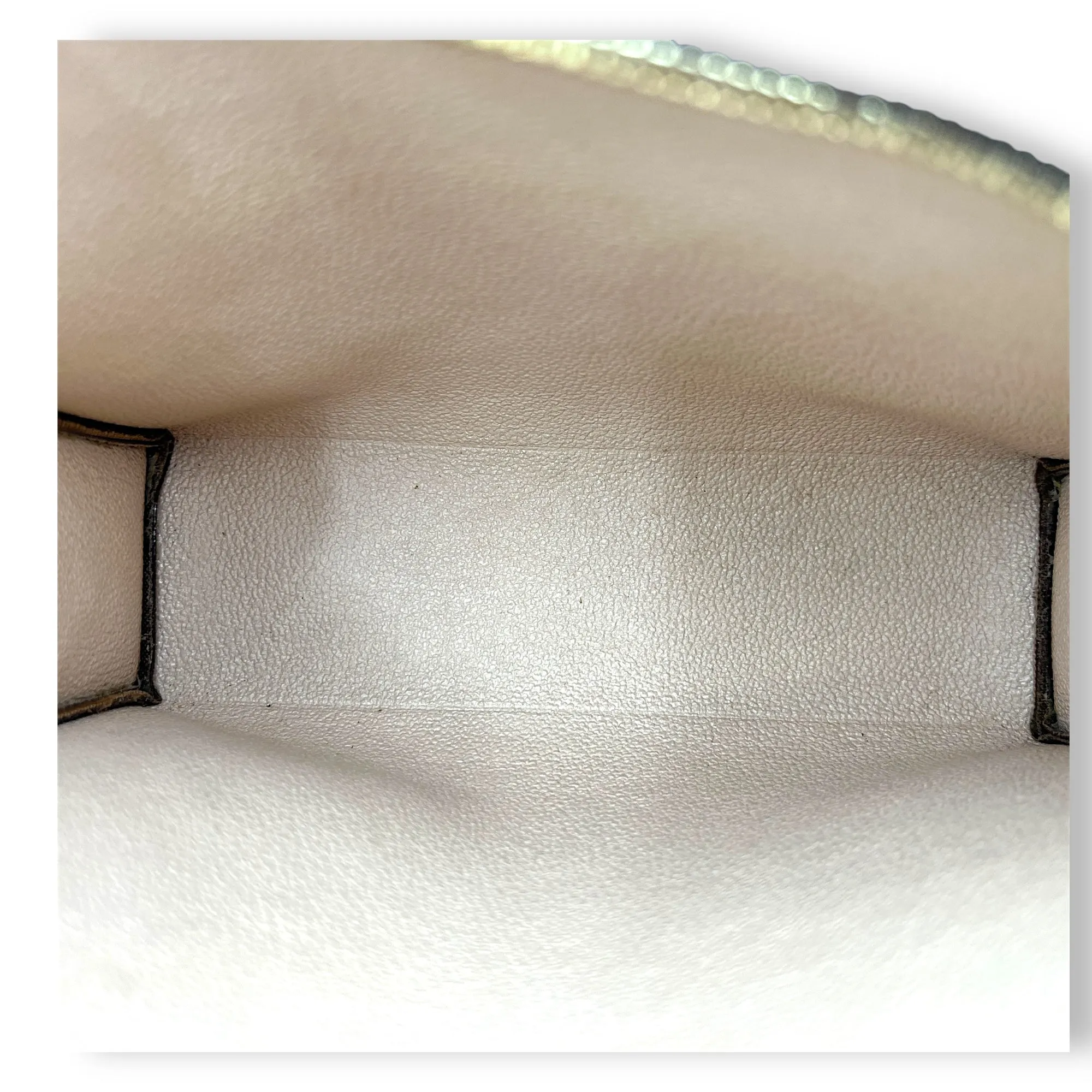 Pouch 19 Brown in Monogram Coated Canvas, Gold hardware