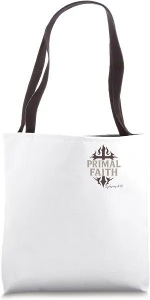 Primal Faith – Flame Cross Patch Edition Tote Bag
