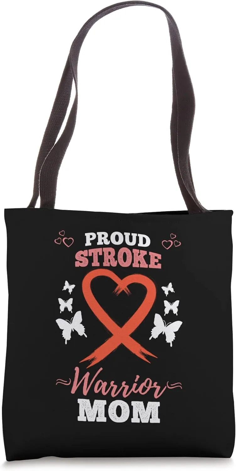 Proud Stroke Warrior Mom Stroke Awareness Tote Bag