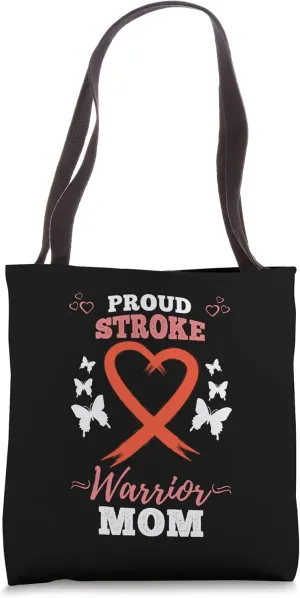 Proud Stroke Warrior Mom Stroke Awareness Tote Bag