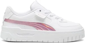 PUMA Kids Girls Cali Dream Iridescent Lace Up Sneakers Shoes Casual - White - Size 5 M