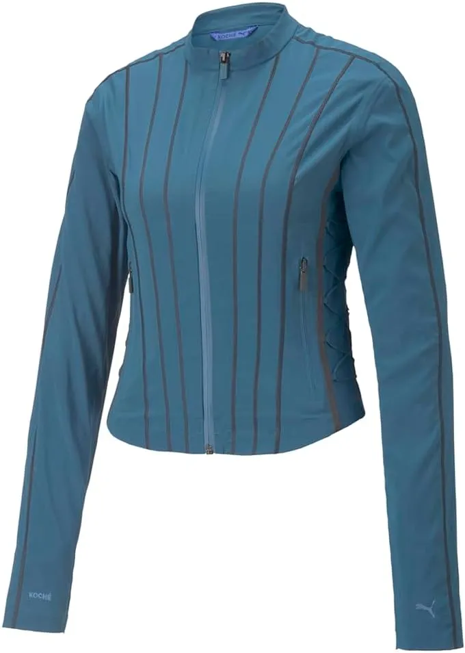 PUMA Womens Koche Packable Lightweight Jacket Athletic Outerwear Casual Full Zip Breathable - Blue - Size S