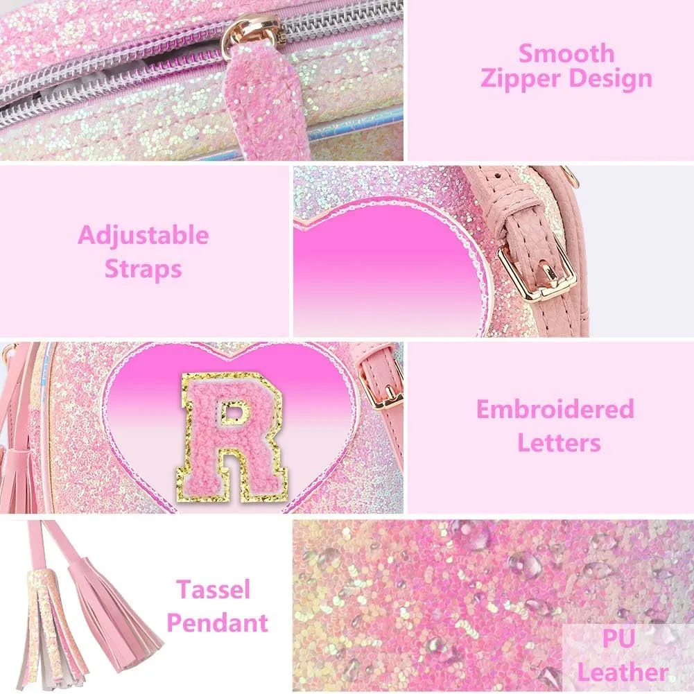 Purse Gifts for Little Girls - Kids Heart Purse Cute Crossbody Bag Teens Girls Birthday Gift