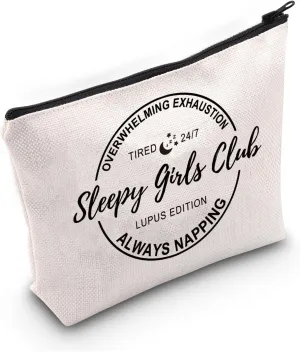 PWHAOO Lupus Awareness Gift Lupus Survivor Makeup Bag Chronic Illness Cosmetic Bag Lupus Warrior Gift (Lupus Survivor M)