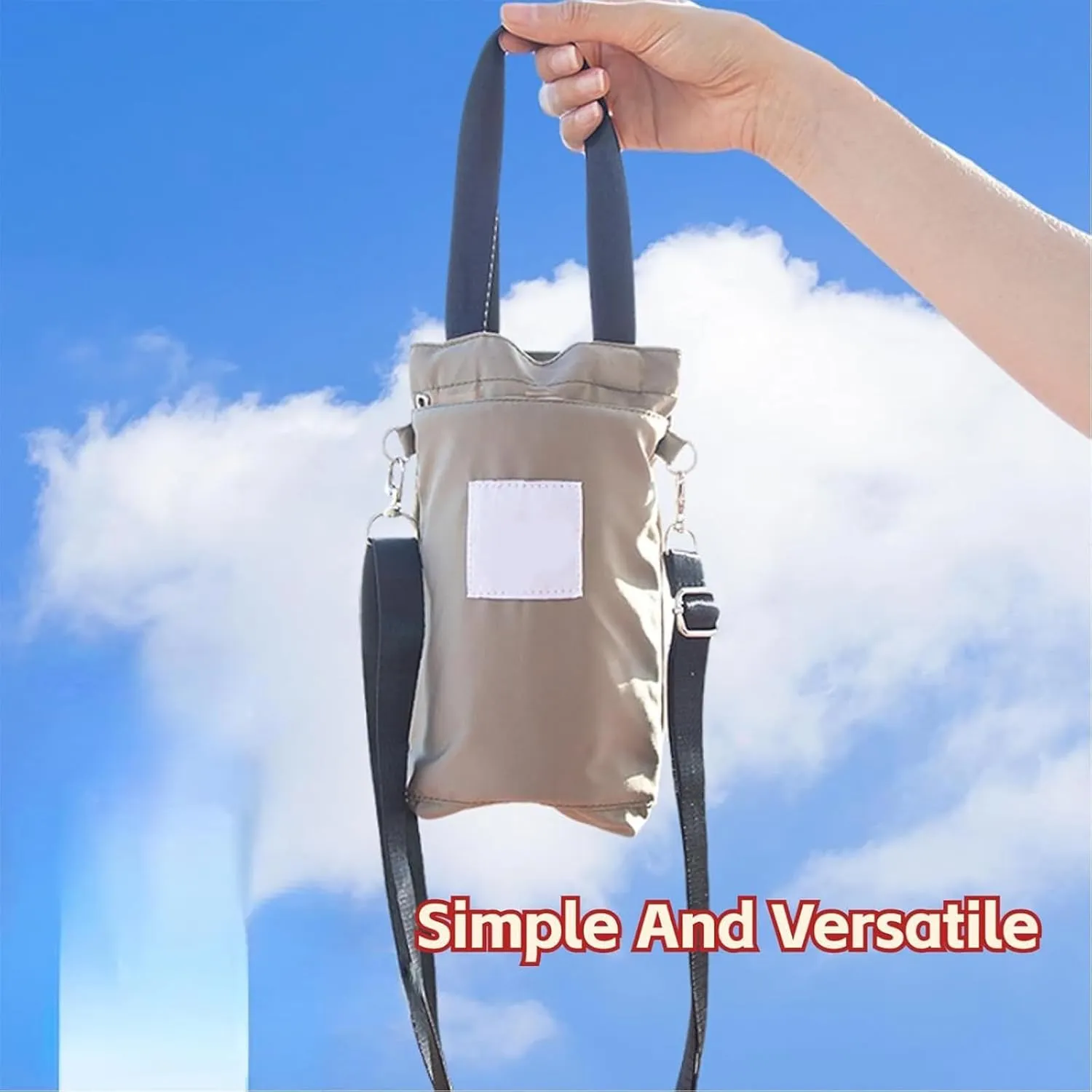 Qudai Water Bottle Pouch with Strap,Outdoor Multifunctional Bag, Qudai Bottle Bags, Large Size Crossbody Portable Hand-Held Water Cup Buggy Bag
