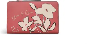 RADLEY London – Bloom & Grow -Leather Medium Bifold Wallet - Multi-Card Holder - Slim Wallet for Women (Copper PInk)