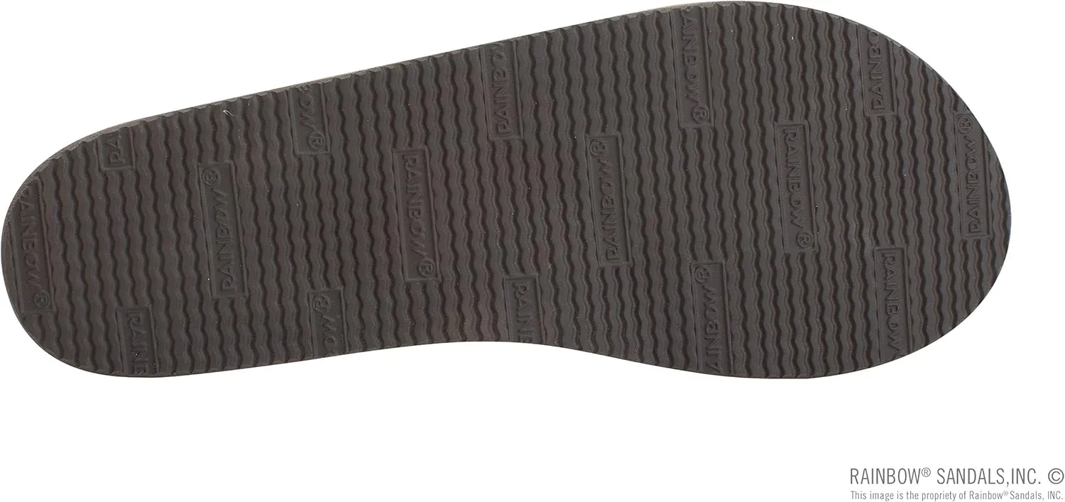Rainbow Sandals Ladies Las Flores - Single Layer Premier Leather with a Floral 1/2" Narrow Strap