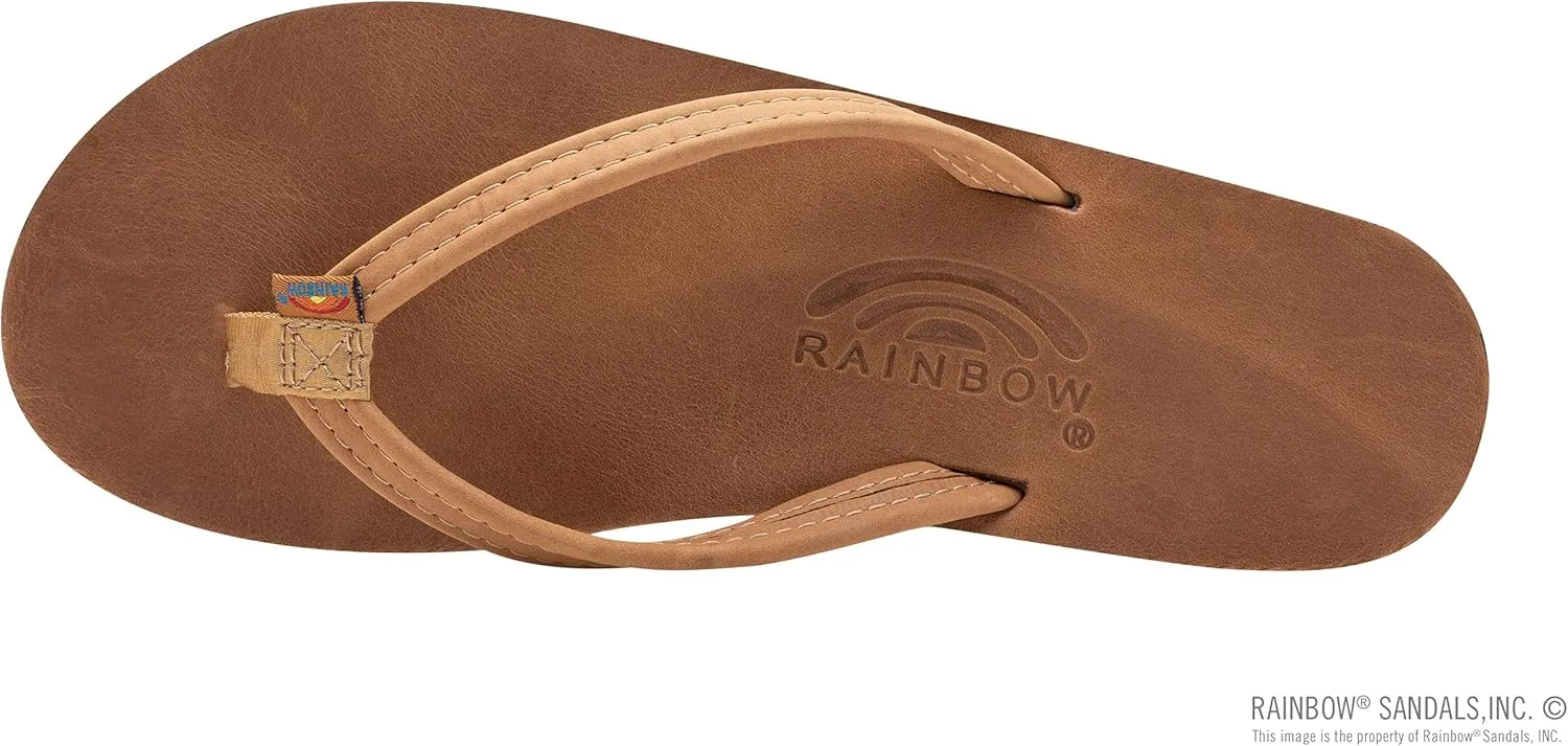 Rainbow Sandals Ladies Luxury Leather - Double Layer Arch Support with 1/2" Narrow Straps