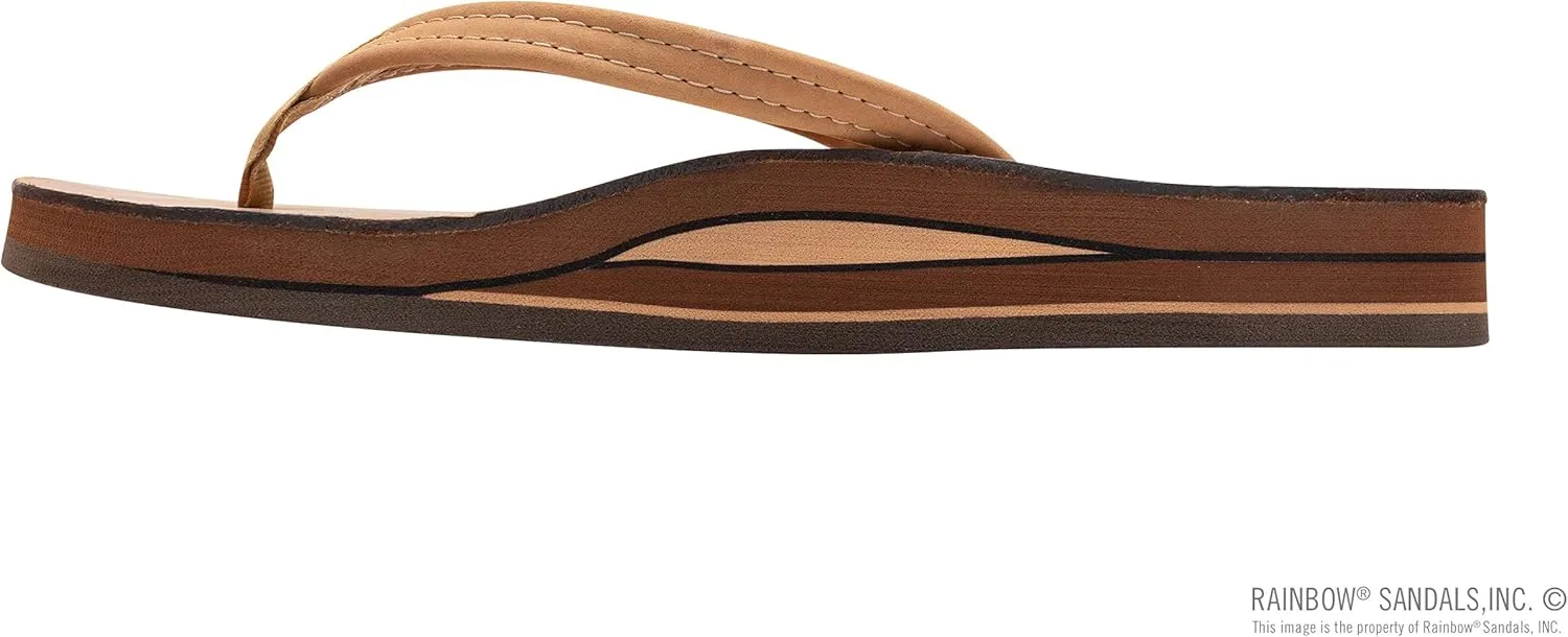 Rainbow Sandals Ladies Luxury Leather - Double Layer Arch Support with 1/2" Narrow Straps