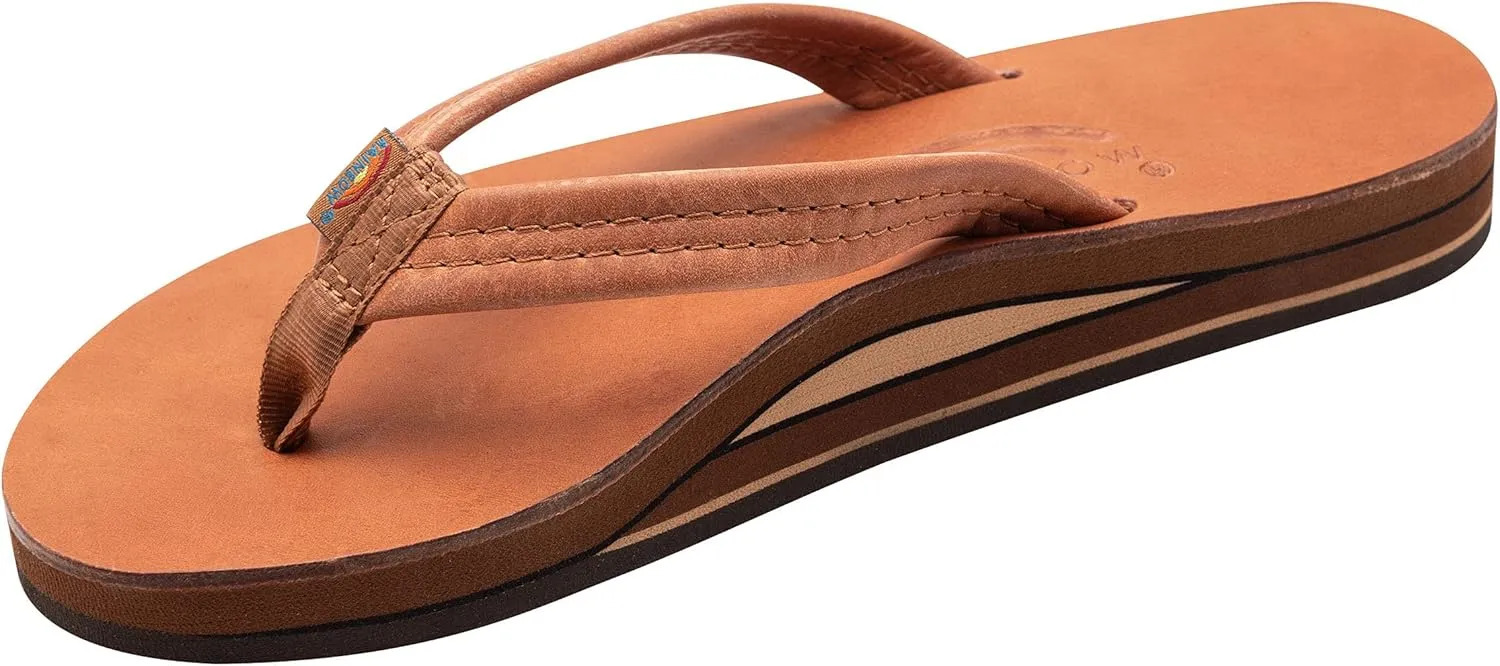 Rainbow Sandals Ladies Luxury Leather - Double Layer Arch Support with 3/4" Medium Straps