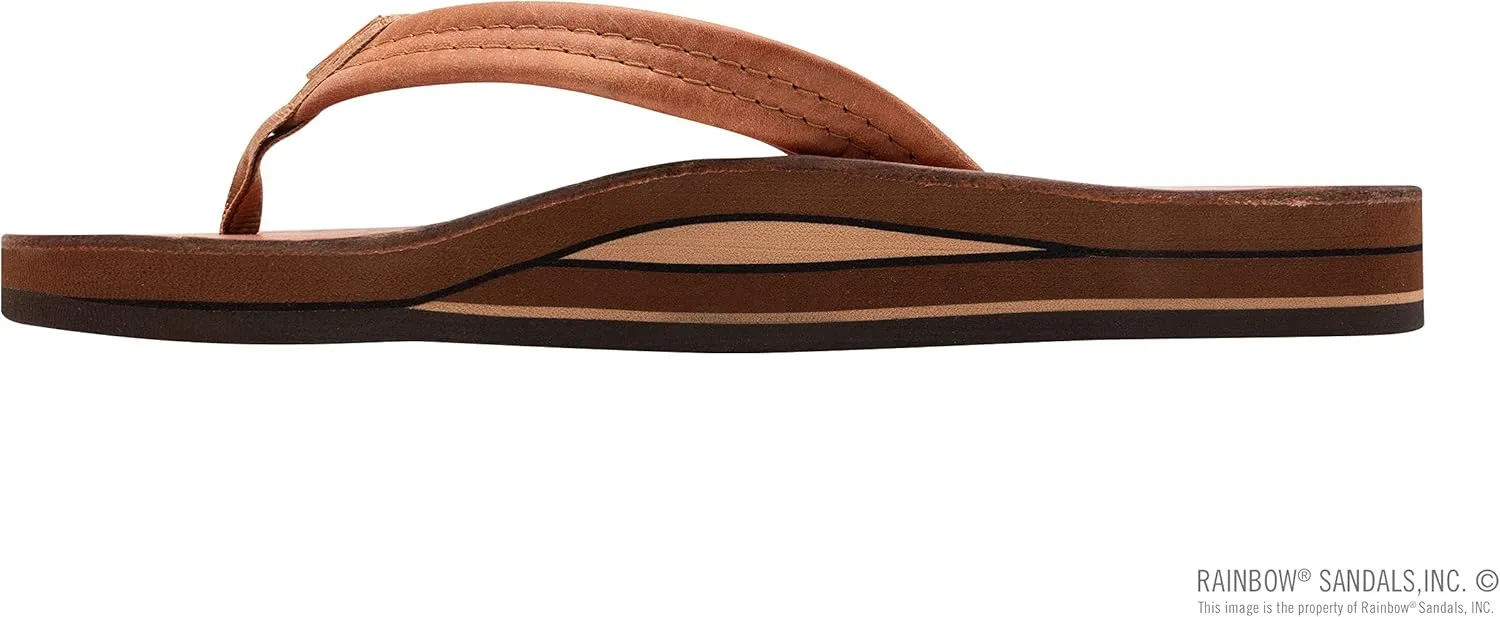 Rainbow Sandals Ladies Luxury Leather - Double Layer Arch Support with 3/4" Medium Straps