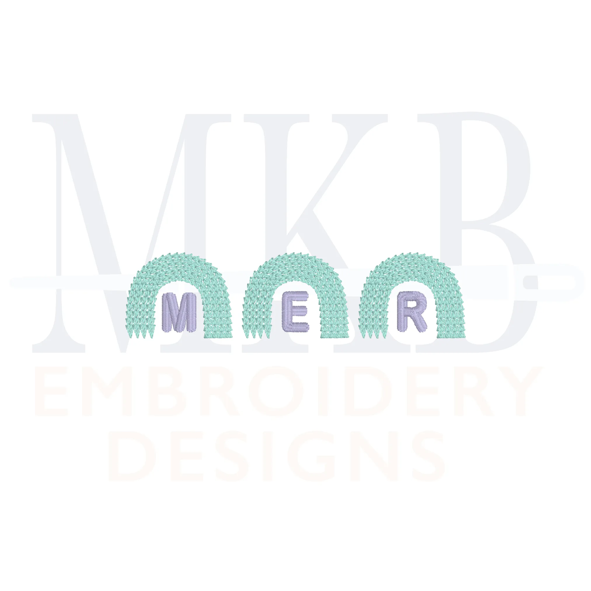 Rainbow Trio Machine Embroidery Design File