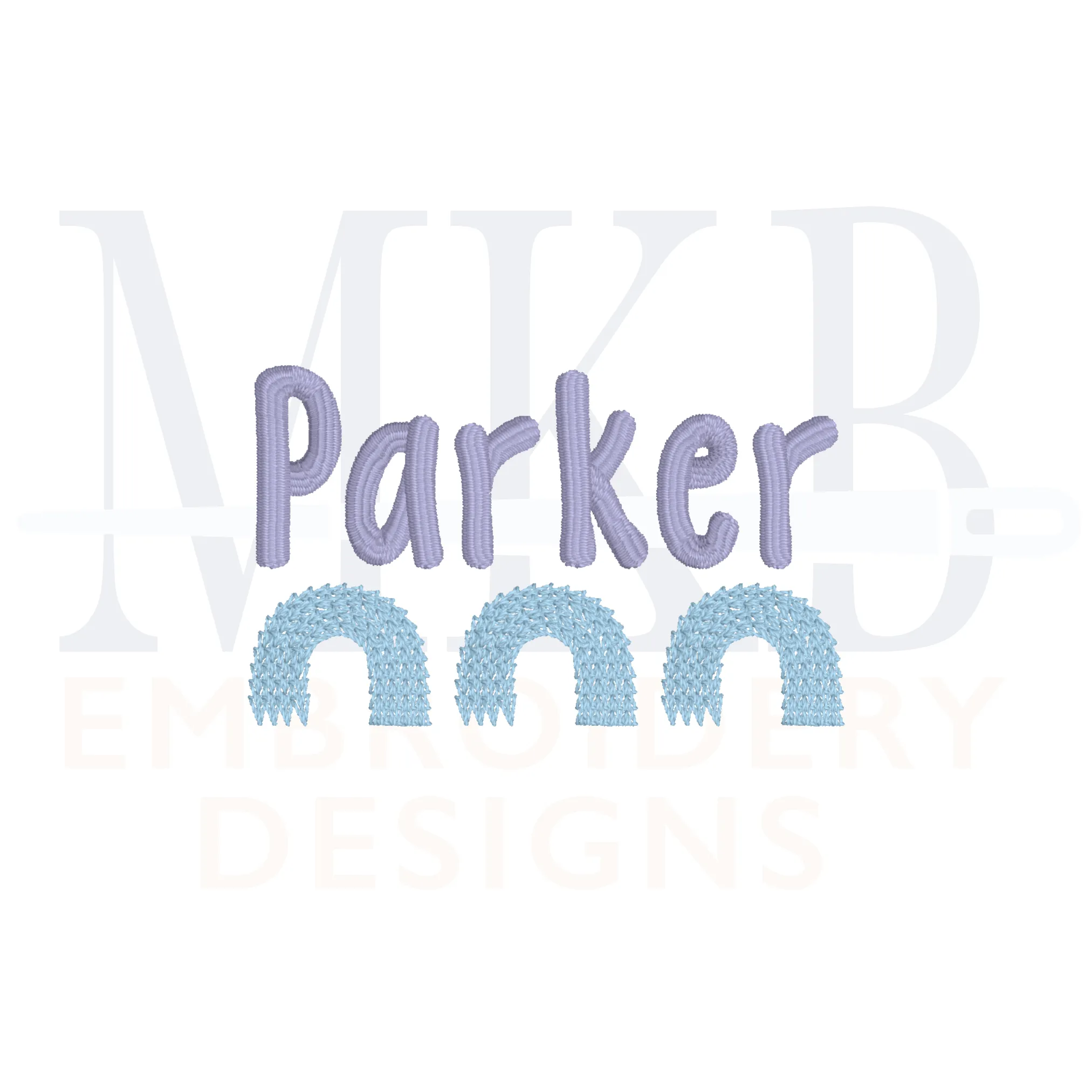 Rainbow Trio Machine Embroidery Design File