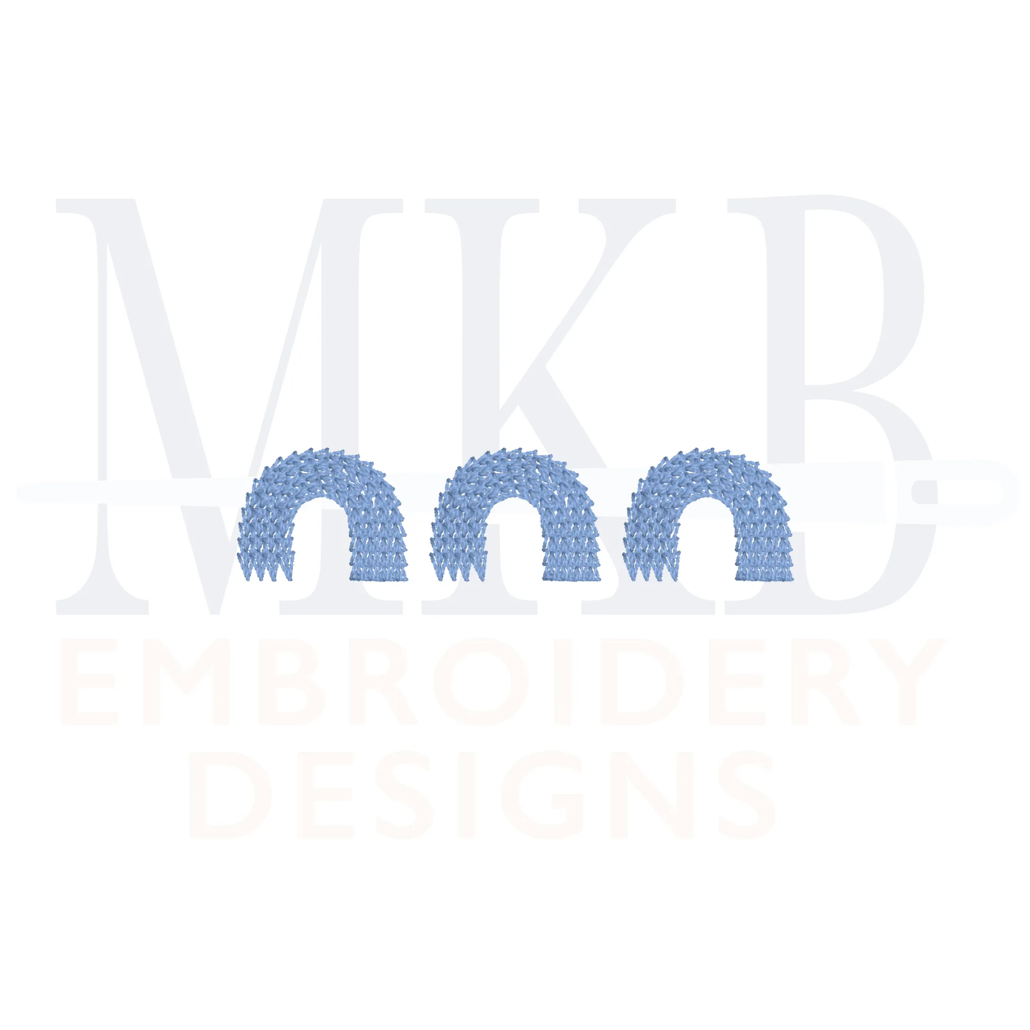 Rainbow Trio Machine Embroidery Design File