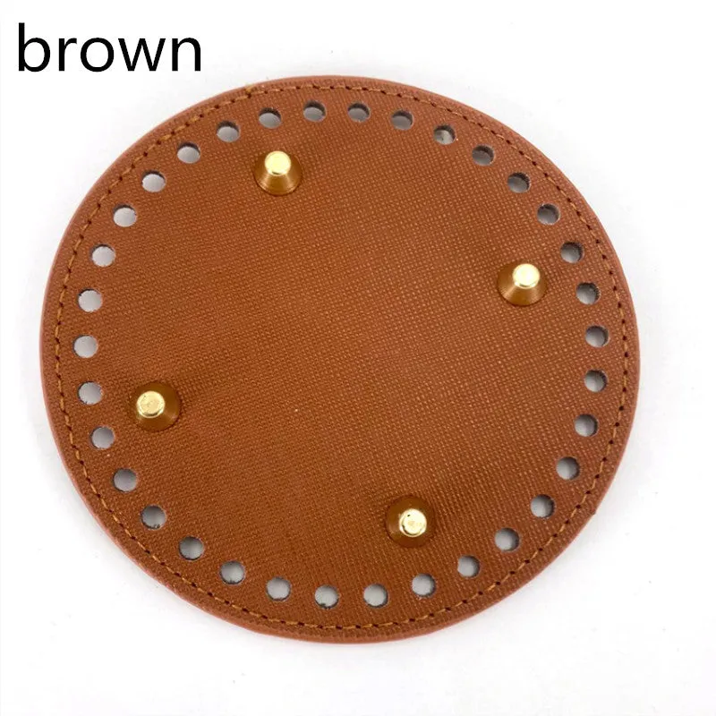 realaiot  12*15cm PU Leather Bag Bottoms, DIY Handmade Oval Round Bottom, Bag Accessories For Knitting Bags Handbag, Crossbody Shoulder Bags Bottom