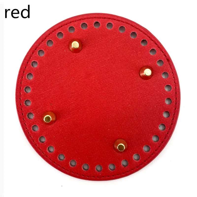 realaiot  12*15cm PU Leather Bag Bottoms, DIY Handmade Oval Round Bottom, Bag Accessories For Knitting Bags Handbag, Crossbody Shoulder Bags Bottom