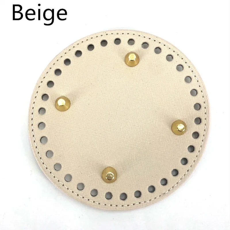 realaiot  12*15cm PU Leather Bag Bottoms, DIY Handmade Oval Round Bottom, Bag Accessories For Knitting Bags Handbag, Crossbody Shoulder Bags Bottom