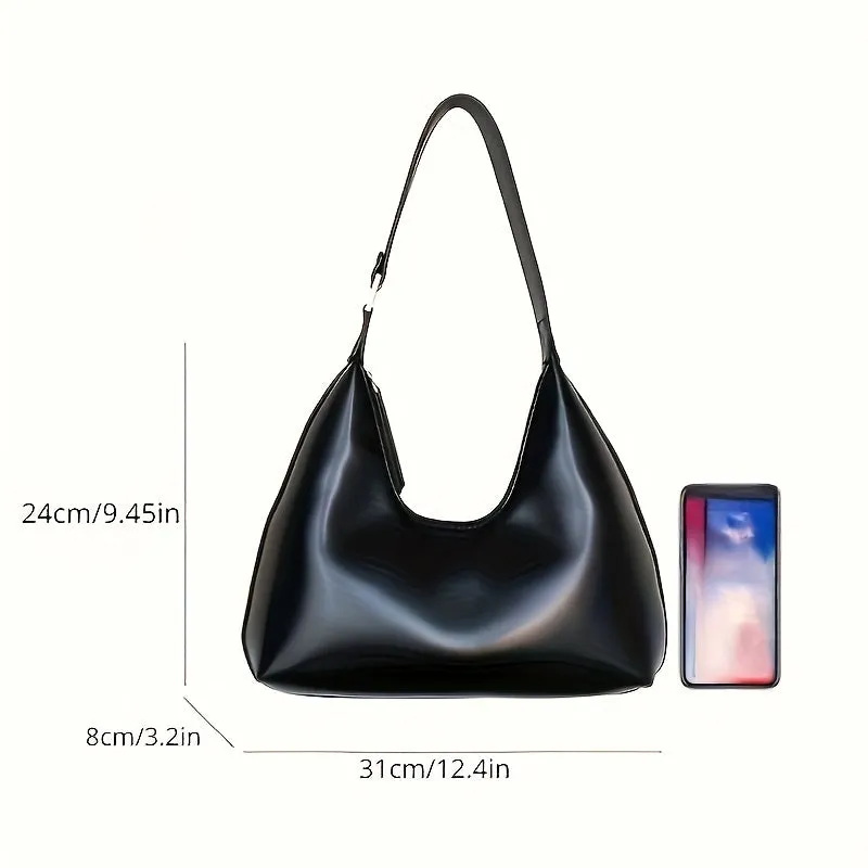 realaiot  Women's Bag Zipper Small Handbag, Fashion Shoulder Bag, PU Leather Casual Bags For Outdoor