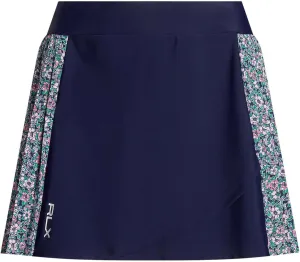 RLX Ralph Lauren Women's Floral Side Pleated Performance Skort Summer Nights Small S Navy