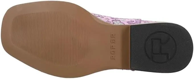 ROPER Kids Girls Floral Glitter Square Toe Casual Boots Mid Calf - Purple