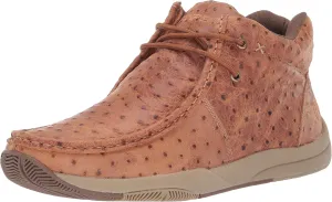 ROPER Mens Clearcut Embossed Textured Round Toe Chukka Casual Boots Ankle - Brown