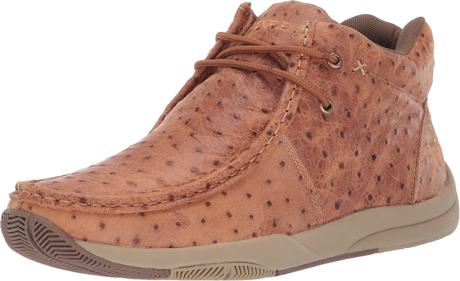 ROPER Mens Clearcut Embossed Textured Round Toe Chukka Casual Boots Ankle - Brown