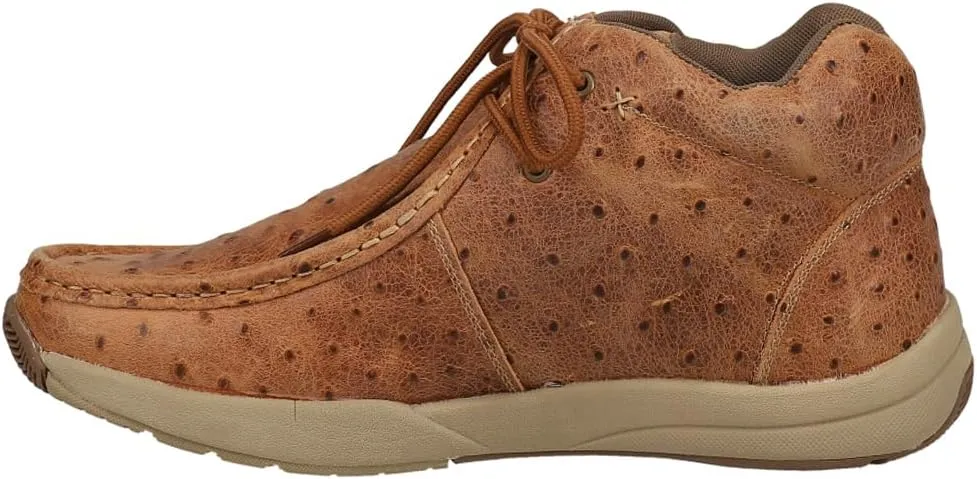 ROPER Mens Clearcut Embossed Textured Round Toe Chukka Casual Boots Ankle - Brown