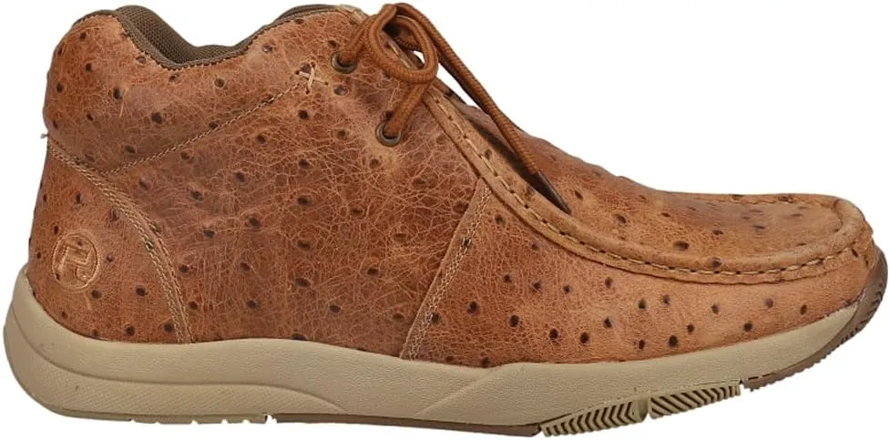 ROPER Mens Clearcut Embossed Textured Round Toe Chukka Casual Boots Ankle - Brown
