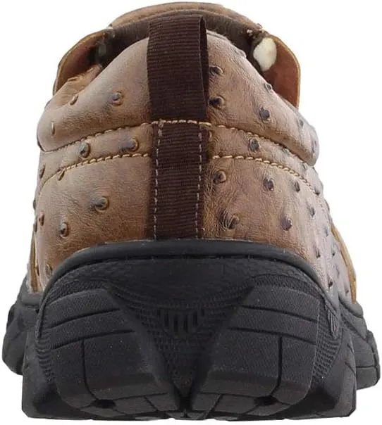 ROPER Mens Faux Ostrich Performance Slip On Casual Shoes - Brown