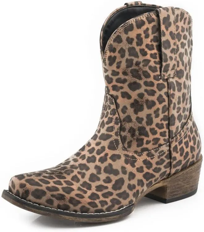 ROPER Womens Ingrid Floral Metallic Snip Toe Casual Boots Ankle Low Heel 1-2" - Multi