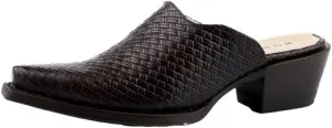 ROPER Women's Mary Basketweave Embossed Mules Snip Toe - 09-021-7634-8380 BR 9 M Brown