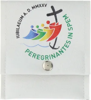 Rosary Pouch with Jubilee Official Logo, Latin, 3x3.5 in