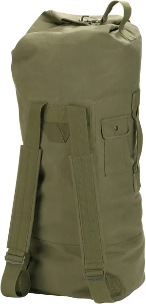 Rothco Canvas Double Strap Duffle Bag: 89.6L Capacity for Durability and Convenience – Olive Drab