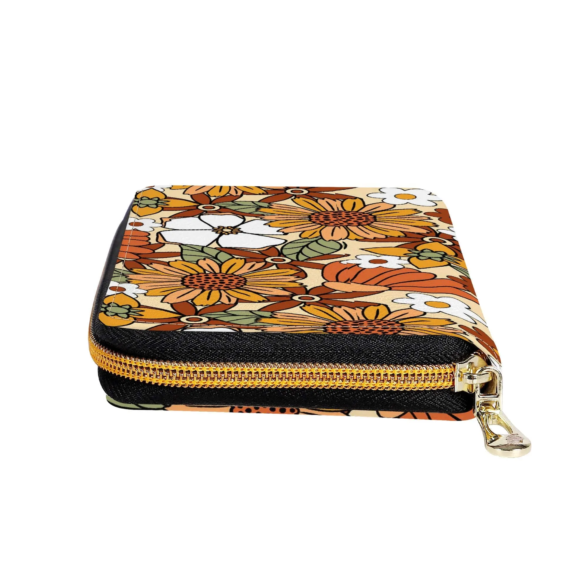 Rustic Blooms Zip-Around Wallet