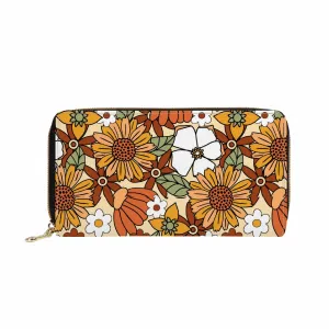 Rustic Blooms Zip-Around Wallet