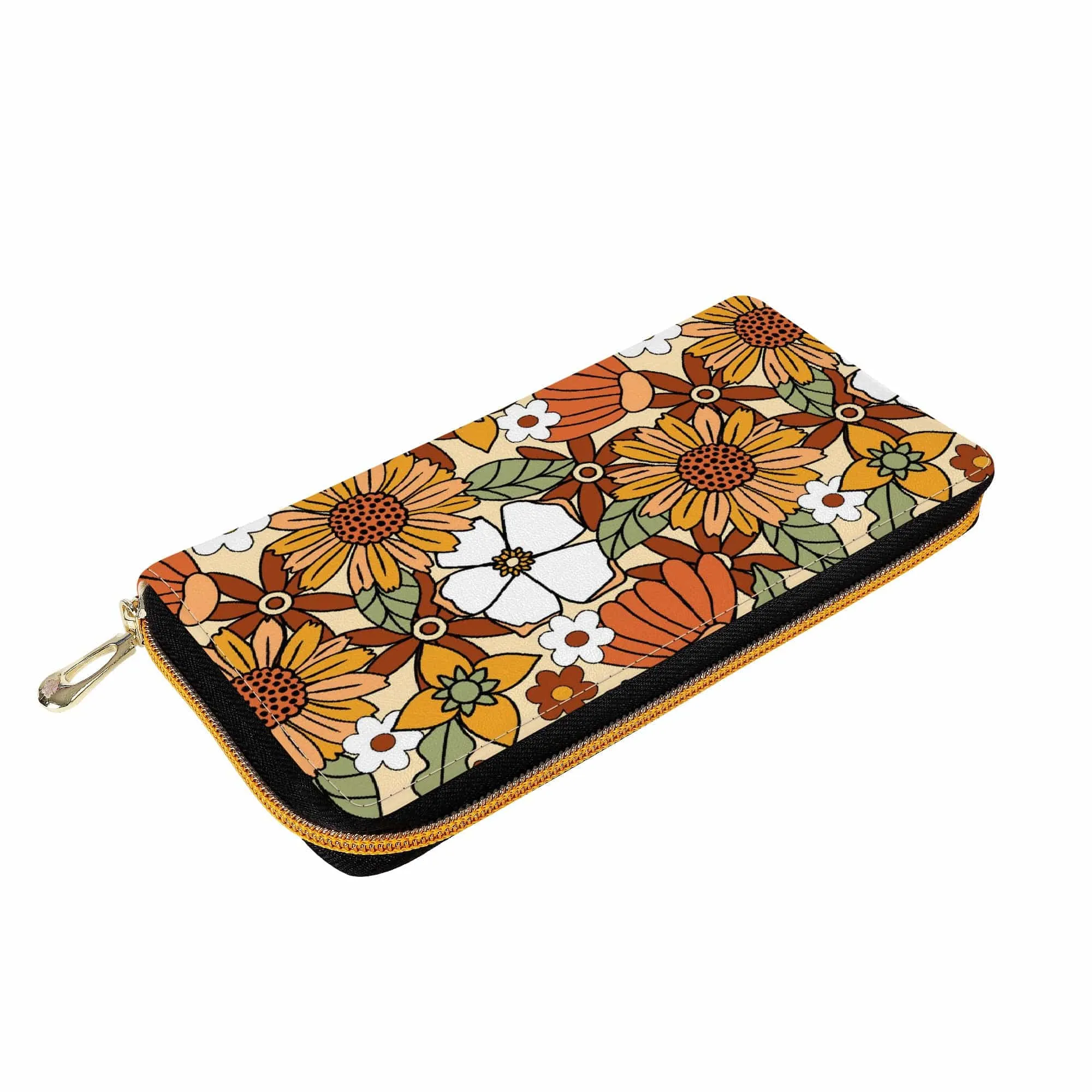 Rustic Blooms Zip-Around Wallet