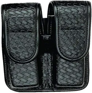 Safariland Bianchi 7902 Double Mag Pouch Basket Black Hid 2