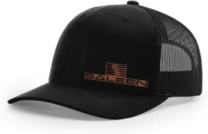 Saleen Performance Automotive Logo Laser Engraved Leather Patch Richardson 112 Snapback Trucker Hat Cap