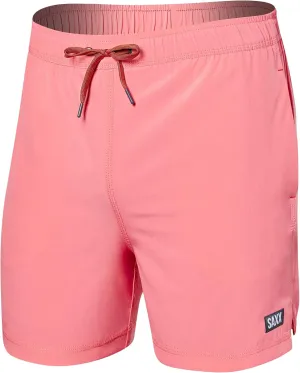 Saxx Men's Underwear - Oh Buoy 2N1 Volley 5" with Built-in Pouch Support - Shorts for Men, Spring Flamingo