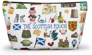 Scottish Pouch Travel Bag for Scottish, Tartan Utility Bag, Scotland Accessory Pouch, Scottish Gift Bag