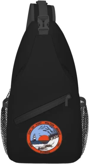 Seal Of Fort Walton Beach, Florida Crossbody Bags For Women Men Chest Backpack Gym Shoulder Bag Travel Outdoor Sports Casual Crossbody Bags