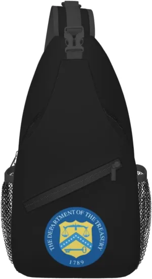 Seal Of The United States Department Of The Treasury Crossbody Bags For Women Men Chest Backpack Gym Shoulder Bag Travel Outdoor Sports Casual Crossbody Bags