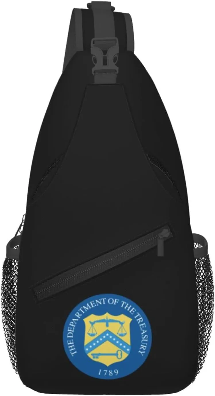Seal Of The United States Department Of The Treasury Crossbody Bags For Women Men Chest Backpack Gym Shoulder Bag Travel Outdoor Sports Casual Crossbody Bags