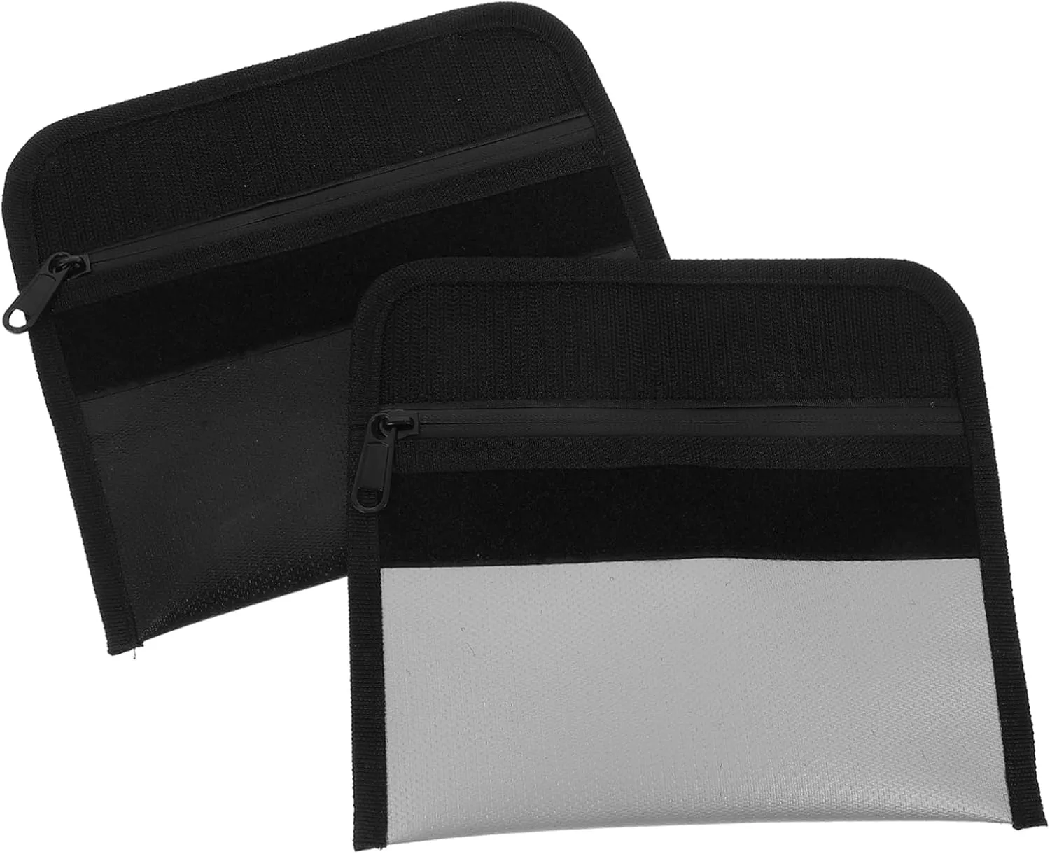 Sets Fireproof Cash Document Holder File Bag Zipper for Money Receipts Legal Pouch Pcs