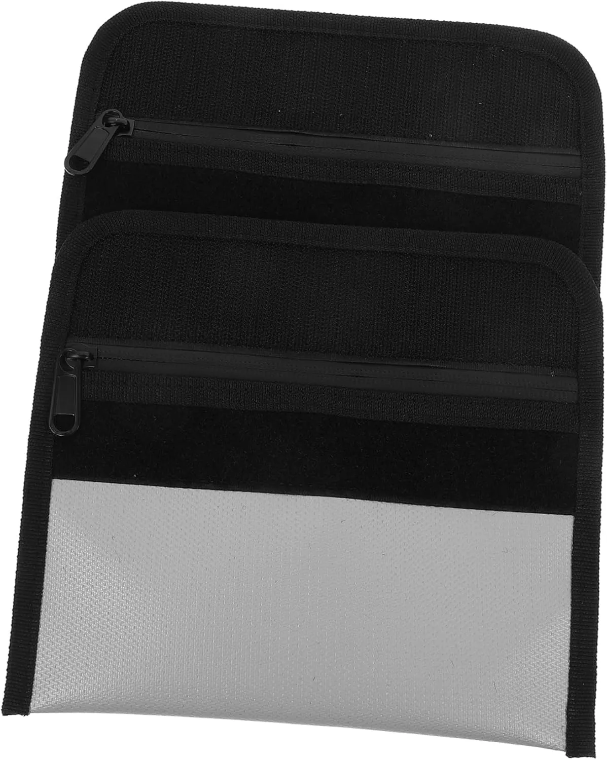 Sets Fireproof Cash Document Holder File Bag Zipper for Money Receipts Legal Pouch Pcs